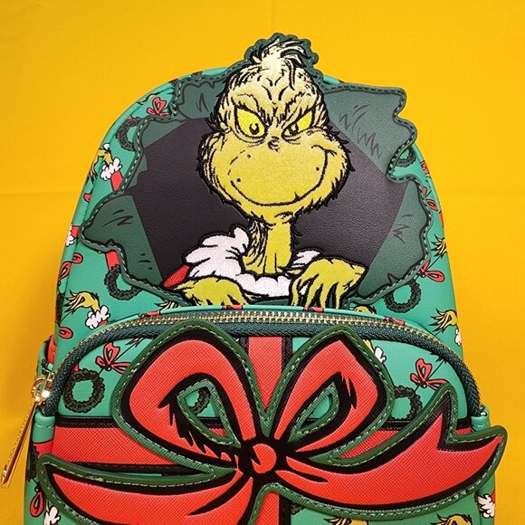 Loungefly Dr. Seuss How the Grinch Stole Christmas Presant Mini Backpack main image 10